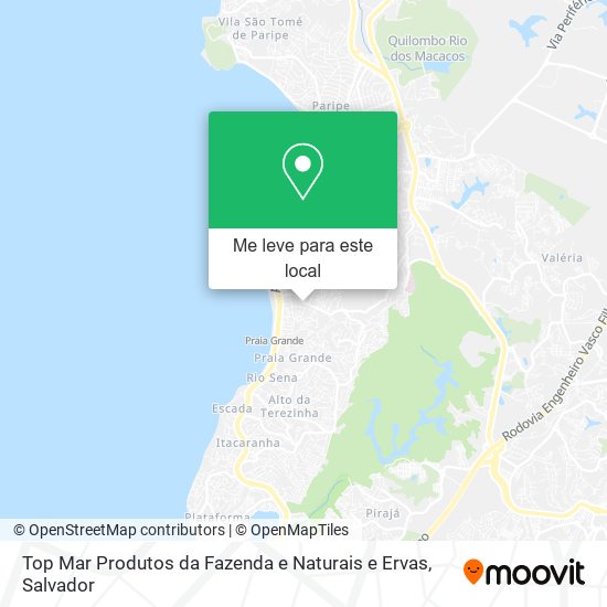 Top Mar Produtos da Fazenda e Naturais e Ervas mapa