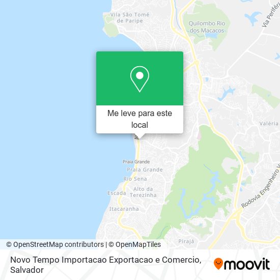 Novo Tempo Importacao Exportacao e Comercio mapa