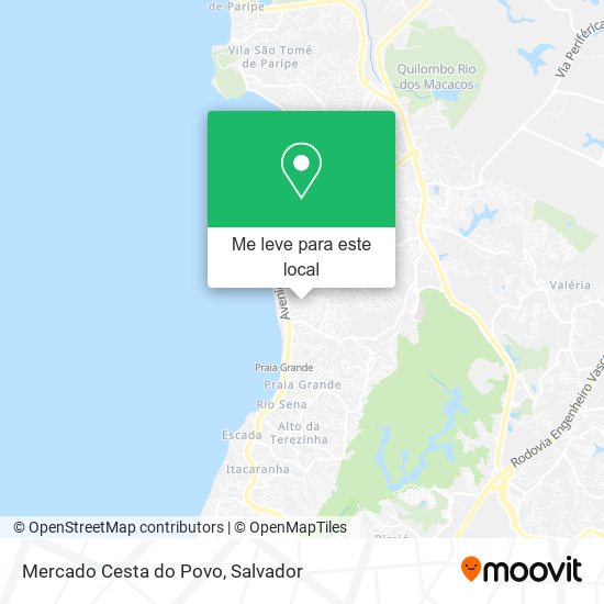 Mercado Cesta do Povo mapa
