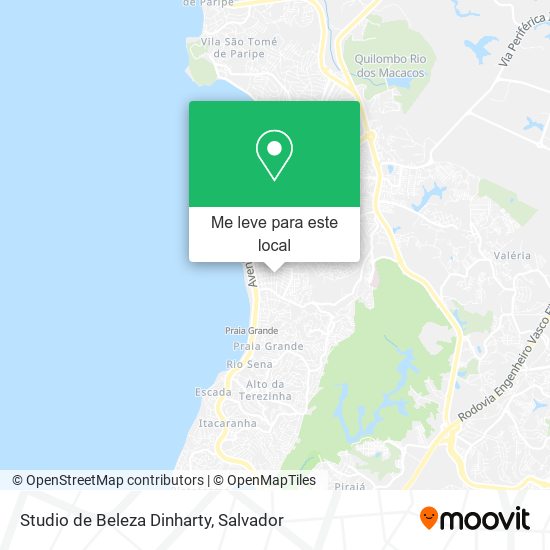 Studio de Beleza Dinharty mapa