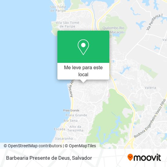 Barbearia Presente de Deus mapa