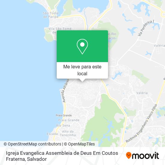 Igreja Evangelica Assembleia de Deus Em Coutos Fraterna mapa