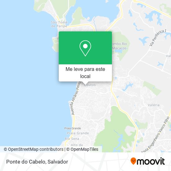 Ponte do Cabelo mapa