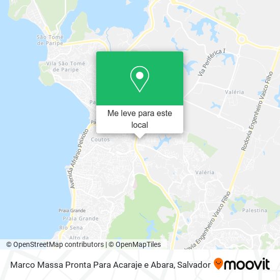 Marco Massa Pronta Para Acaraje e Abara mapa