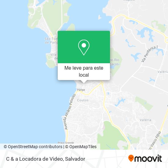 C & a Locadora de Video mapa