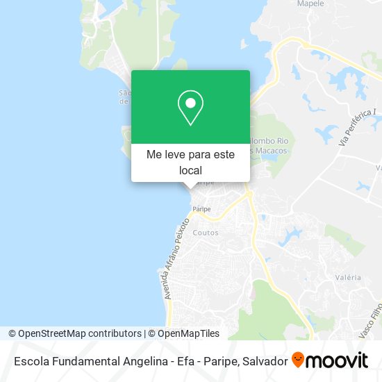 Escola Fundamental Angelina - Efa - Paripe mapa