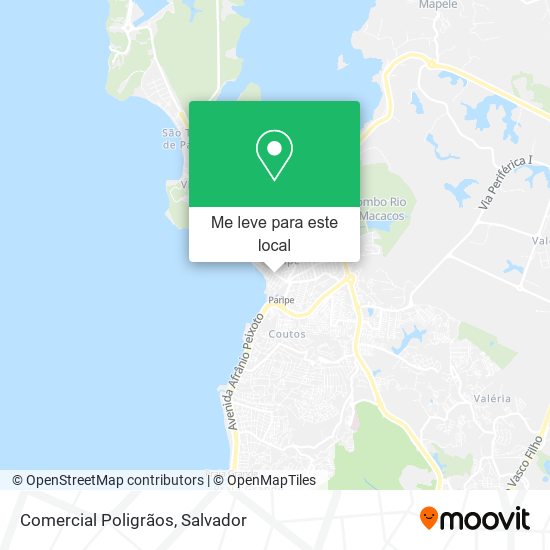 Comercial Poligrãos mapa