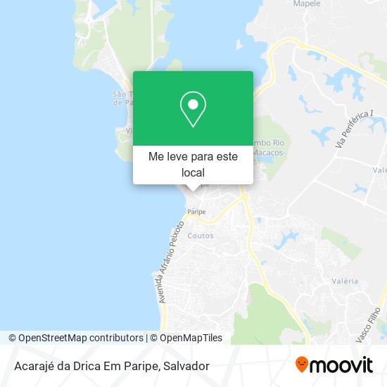 Acarajé da Drica Em Paripe mapa