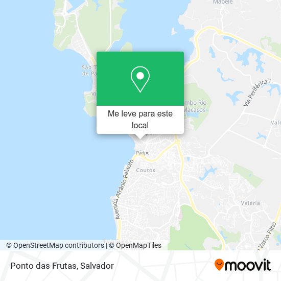 Ponto das Frutas mapa