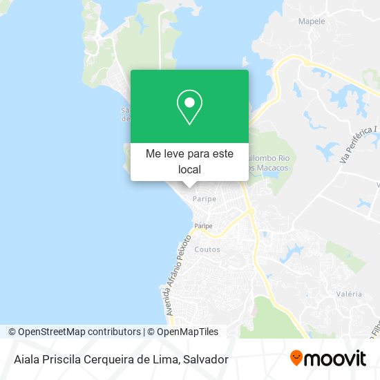 Aiala Priscila Cerqueira de Lima mapa