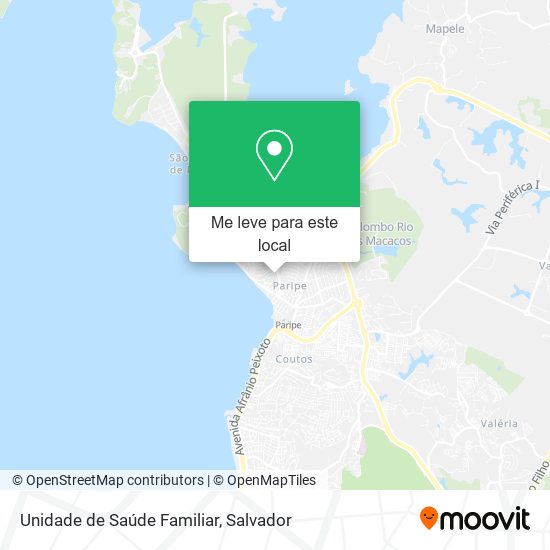 Unidade de Saúde Familiar mapa