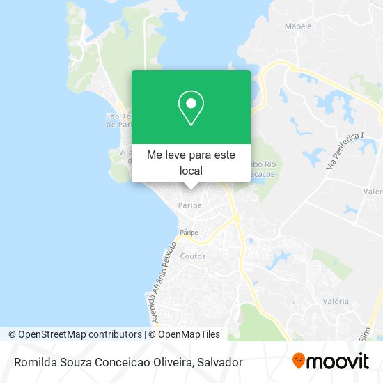 Romilda Souza Conceicao Oliveira mapa