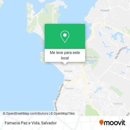 Famacia Paz e Vida mapa