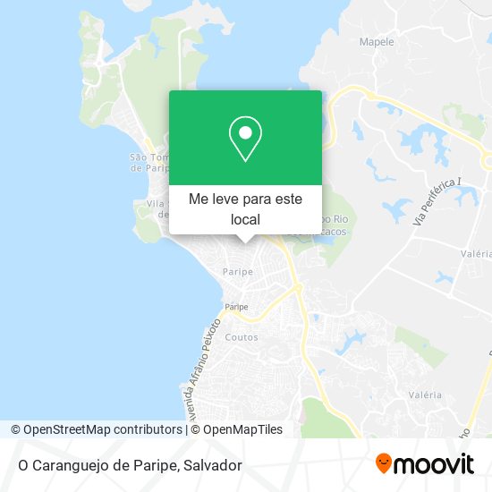 O Caranguejo de Paripe mapa