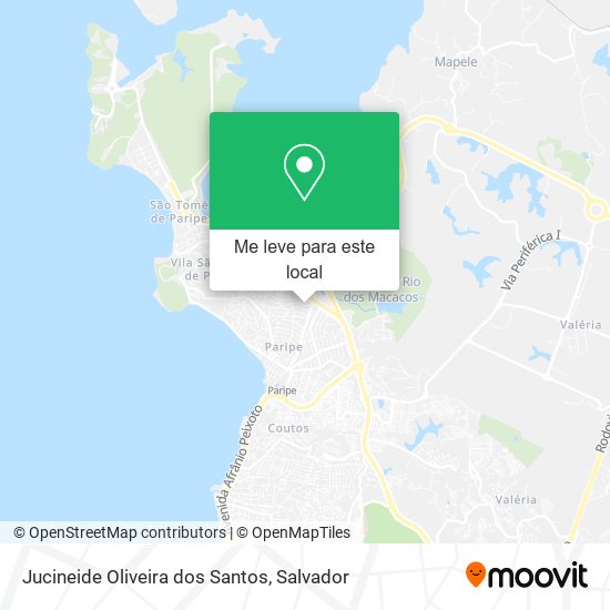 Jucineide Oliveira dos Santos mapa