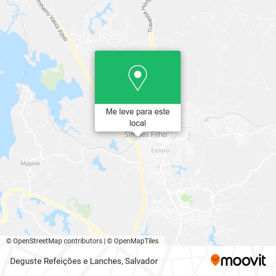 Deguste Refeições e Lanches mapa