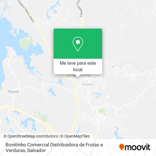 Bonitinho Comercial Distribuidora de Frutas e Verduras mapa