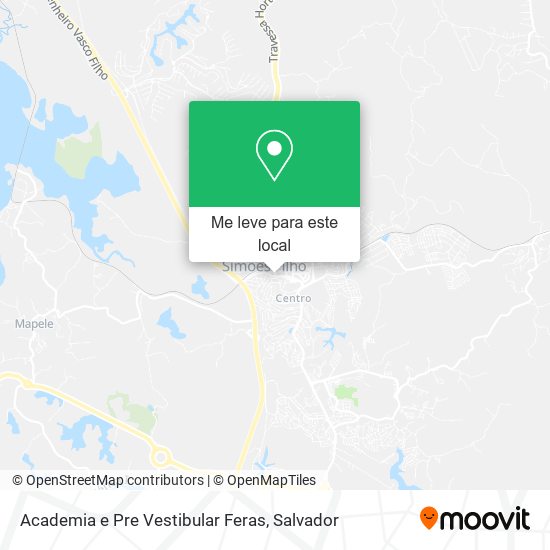 Academia e Pre Vestibular Feras mapa