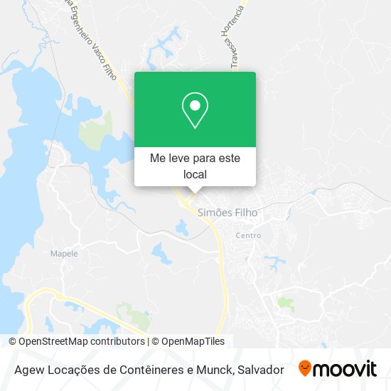 Agew Locações de Contêineres e Munck mapa