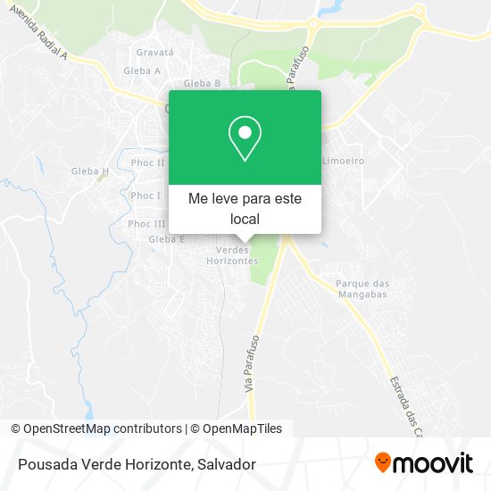 Pousada Verde Horizonte mapa