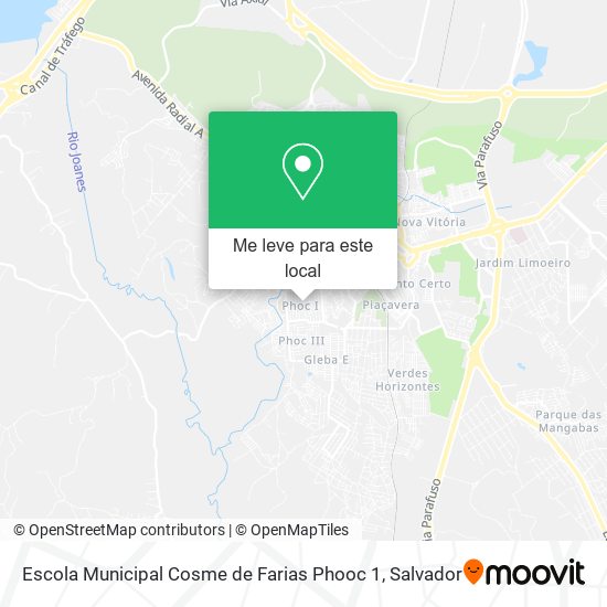Escola Municipal Cosme de Farias Phooc 1 mapa
