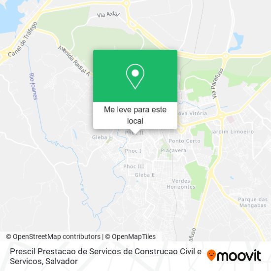 Prescil Prestacao de Servicos de Construcao Civil e Servicos mapa