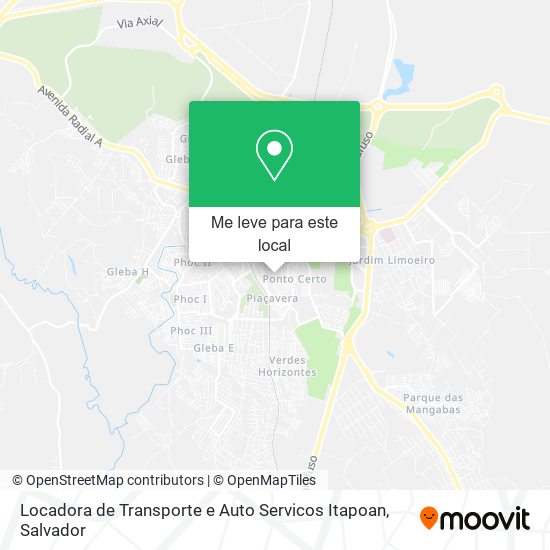 Locadora de Transporte e Auto Servicos Itapoan mapa