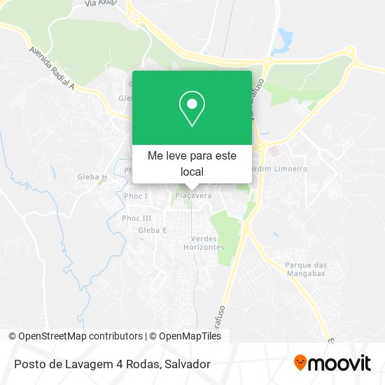 Posto de Lavagem 4 Rodas mapa