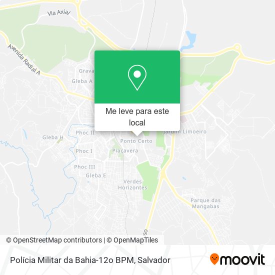 Polícia Militar da Bahia-12o BPM mapa