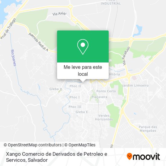 Xango Comercio de Derivados de Petroleo e Servicos mapa