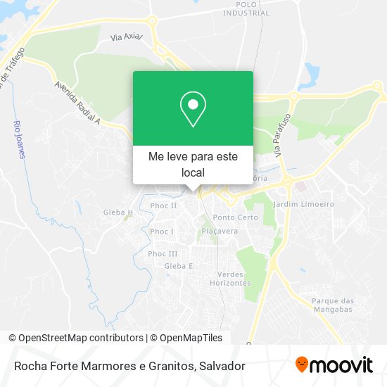 Rocha Forte Marmores e Granitos mapa