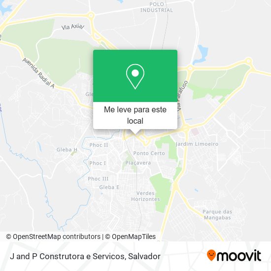 J and P Construtora e Servicos mapa