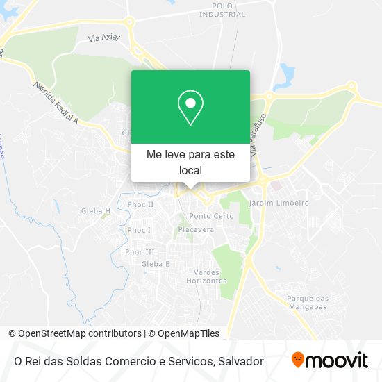 O Rei das Soldas Comercio e Servicos mapa