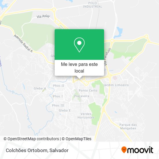 Colchões Ortobom mapa