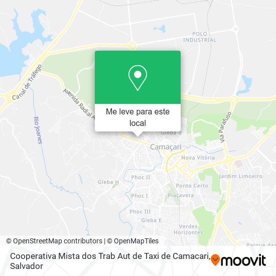 Cooperativa Mista dos Trab Aut de Taxi de Camacari mapa