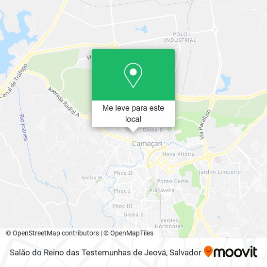Salão do Reino das Testemunhas de Jeová mapa