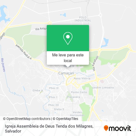 Igreja Assembleia de Deus Tenda dos Milagres mapa