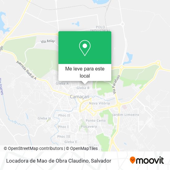 Locadora de Mao de Obra Claudino mapa