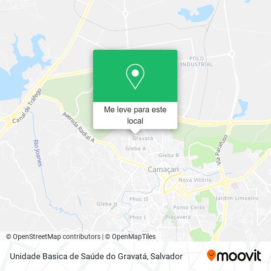 Unidade Basica de Saúde do Gravatá mapa
