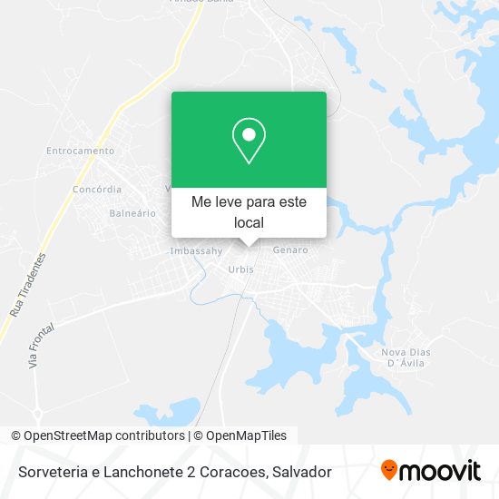 Sorveteria e Lanchonete 2 Coracoes mapa