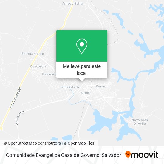 Comunidade Evangelica Casa de Governo mapa