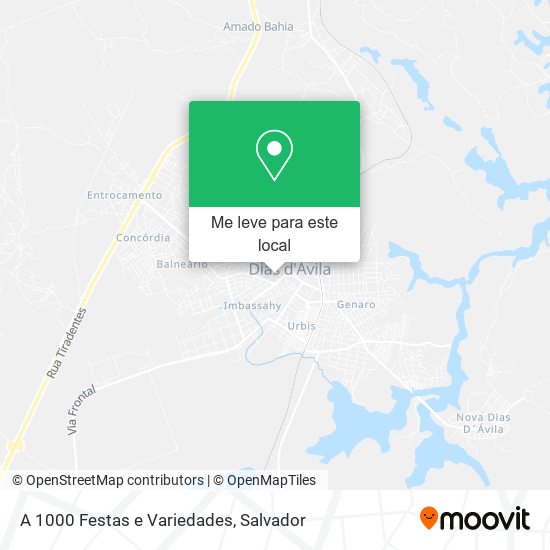 A 1000 Festas e Variedades mapa