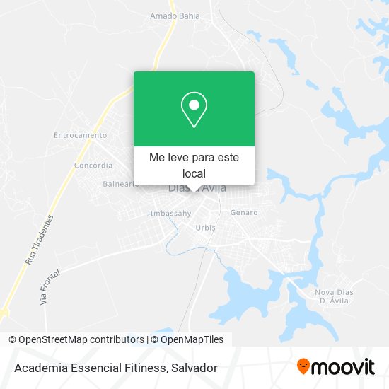 Academia Essencial Fitiness mapa