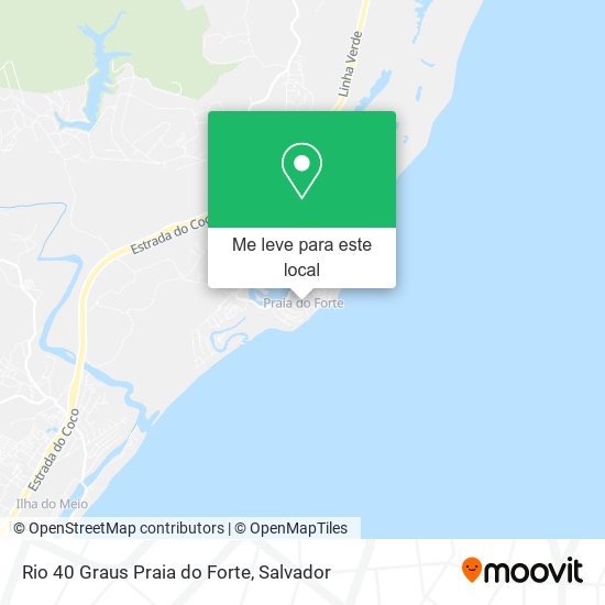 Rio 40 Graus Praia do Forte mapa