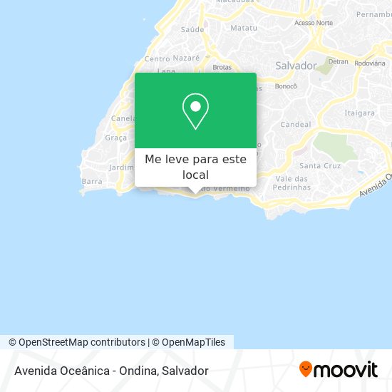 Avenida Oceânica - Ondina mapa