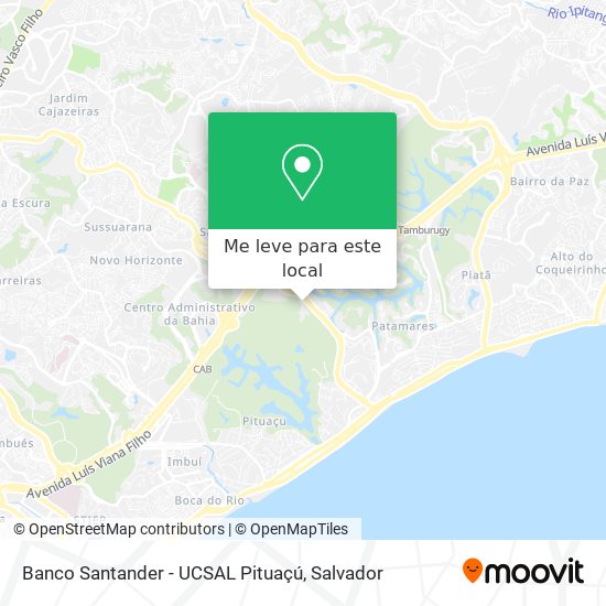 Banco Santander - UCSAL Pituaçú mapa