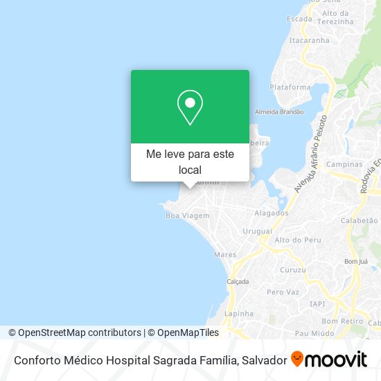 Conforto Médico Hospital Sagrada Família mapa