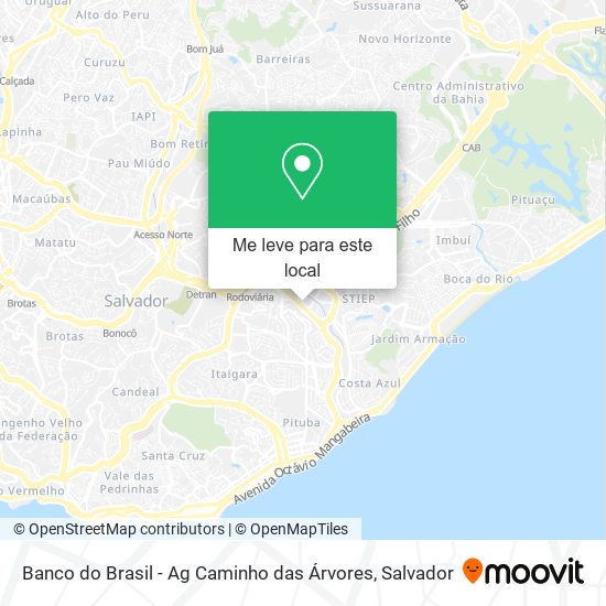 Banco do Brasil - Ag Caminho das Árvores mapa