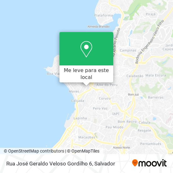 Rua José Geraldo Veloso Gordilho 6 mapa