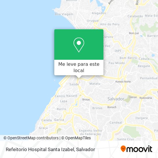 Refeitorio Hospital Santa Izabel mapa